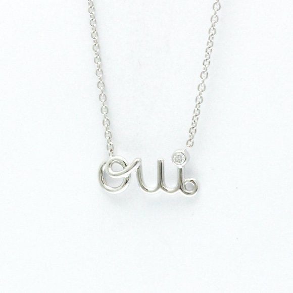 DIOR 18k White Gold Diamond Necklace - Picture 1 of 12